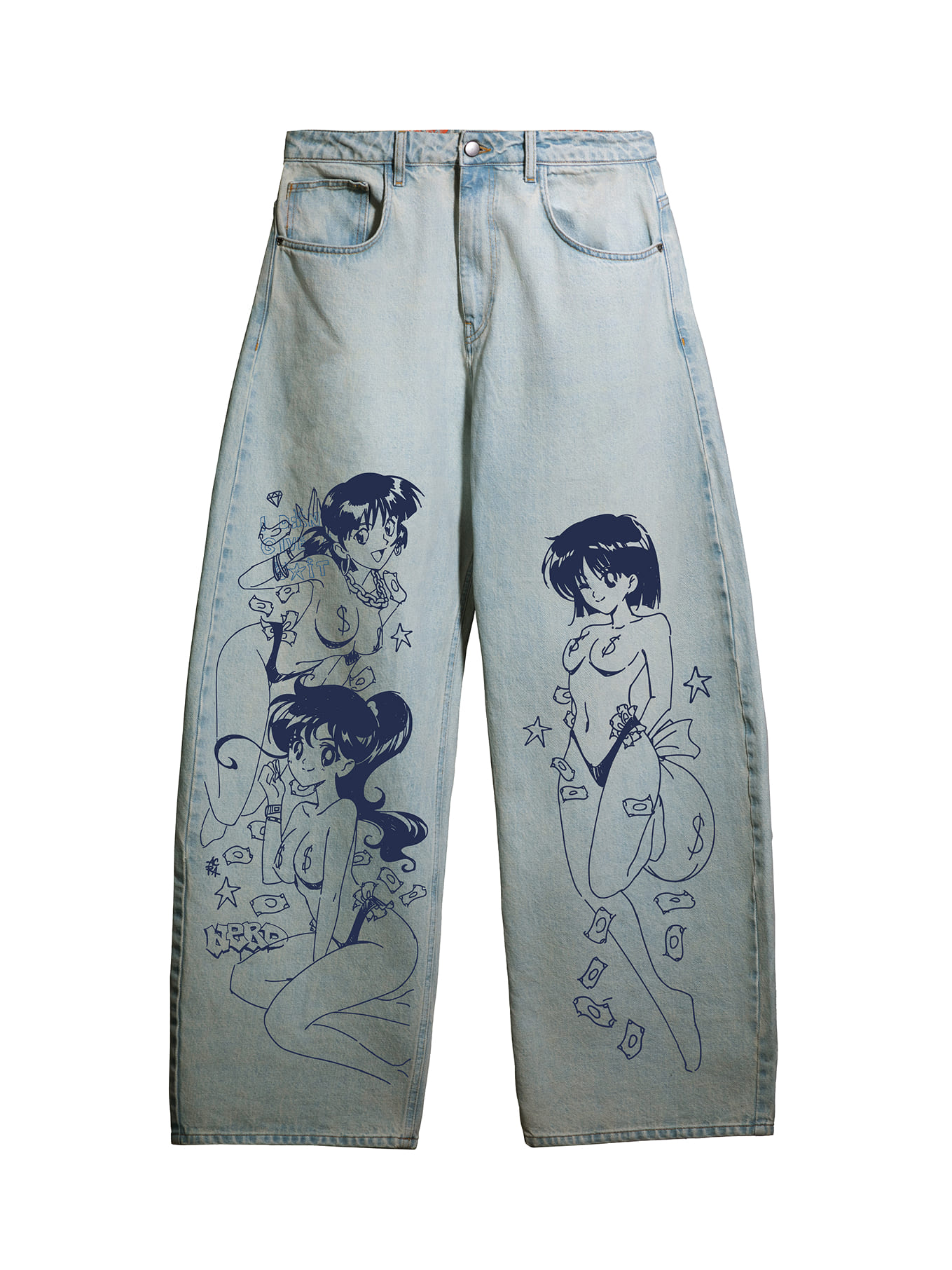 ДЖИНСЫ | OPPAI DARK BLUE  (БОЛЬШАЯ СИЛА, ТЕМНО-СИНИЙ)