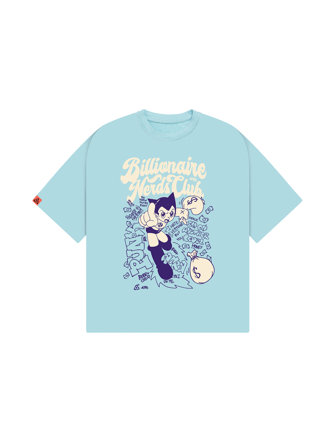 ФУТБОЛКА | HU$$$TLER AQUA  (ПРОНЫ₽₽₽А, ГОЛУБОЙ)