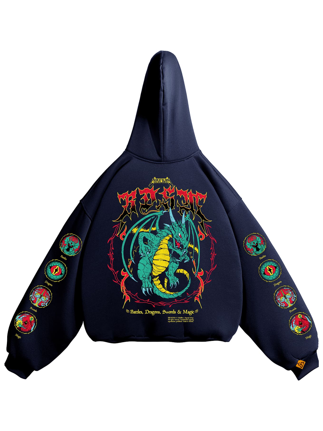 ХУДИ НА МОЛНИИ | BDSM DARK BLUE (ИГРЫ НА СТОЛЕ, ТЕМНО-СИНИЙ)