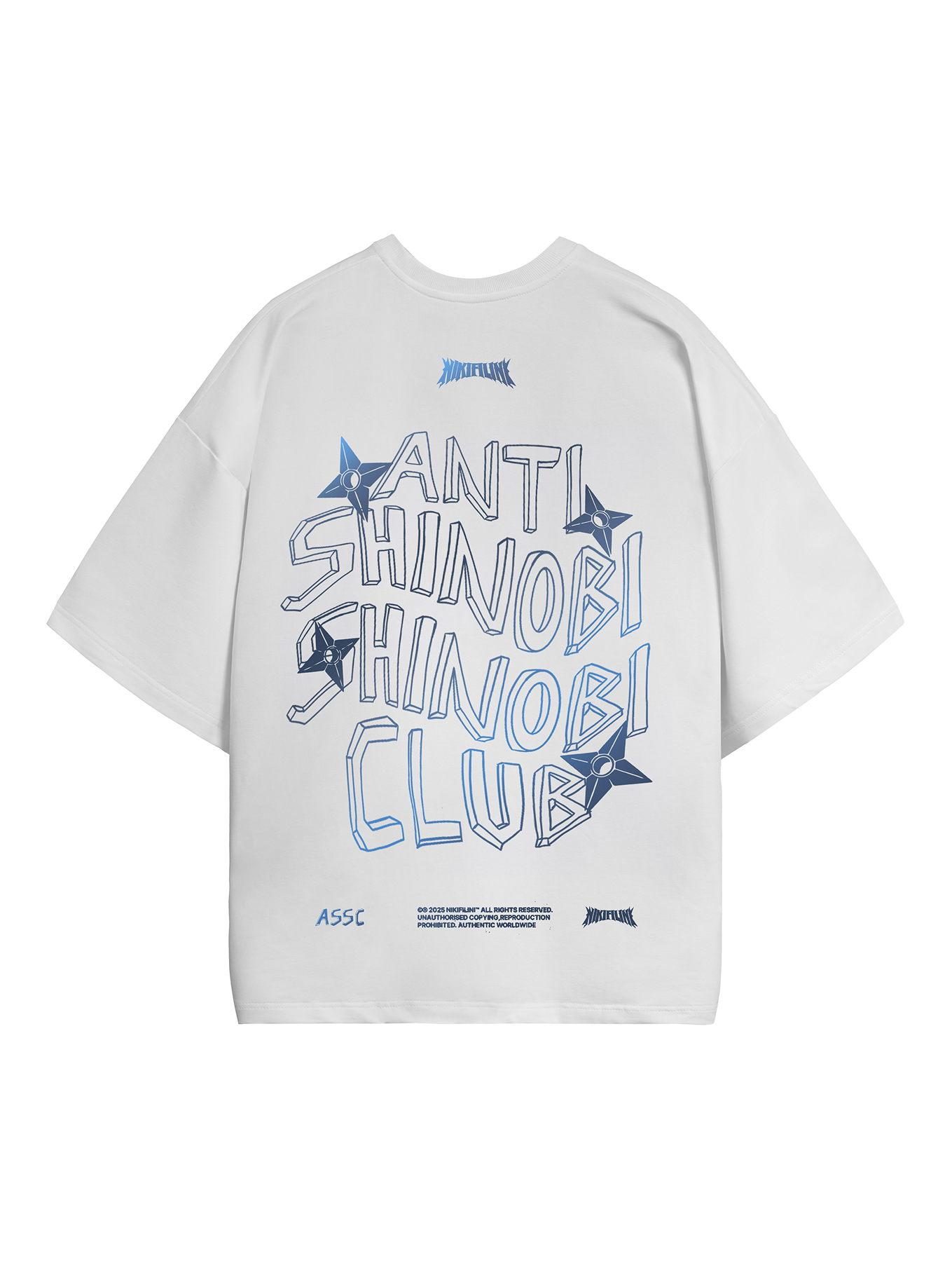 ФУТБОЛКА ШИРОКАЯ | ASSC WHT (АНТИ-ШИНОБИ, БЕЛЫЙ)